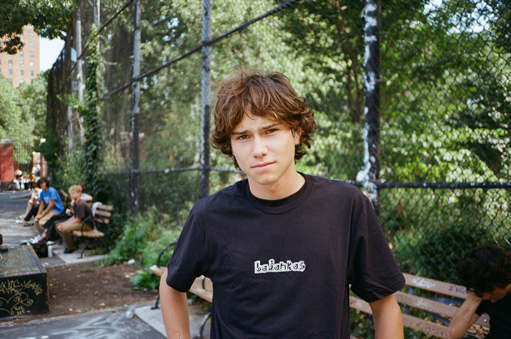 Bajankas upcycle logo t shirt in black